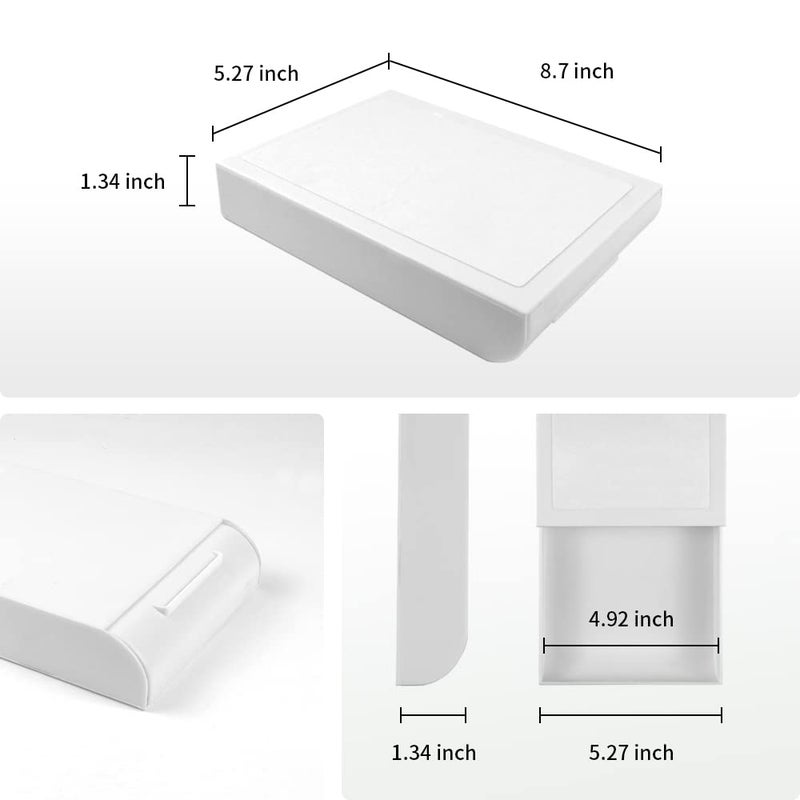 YOOUSOO 2 Pack Under Desk Drawer Organizer  Slide Out Pencil Holder  Desk Drawer Attachment  Plastic Desk Accessories & Workspace Organizers  Hidden Desktop Organizer Self-Adhesive - Image 2